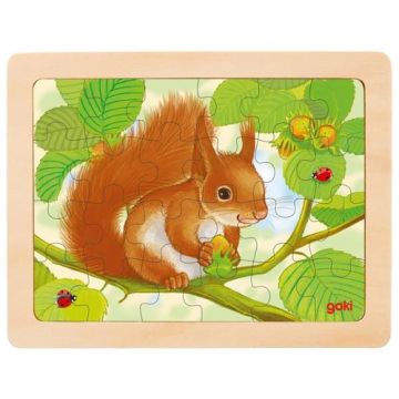 Puzzle gozdne živali - veverička