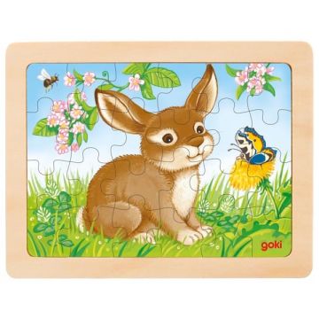Puzzle gozdne živali - zajček