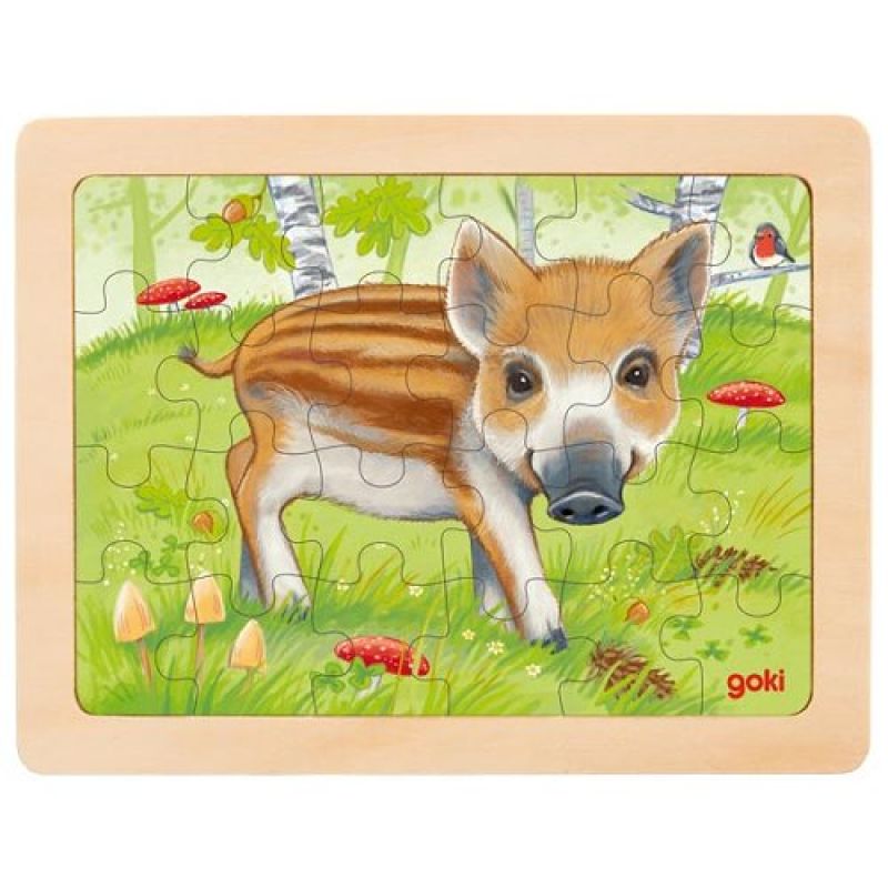 Puzzle gozdne živali - divji prašiček