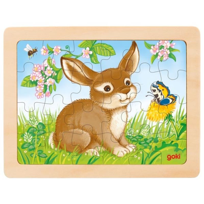 Puzzle gozdne živali - zajček